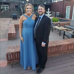 Azazie Dixie Bridesmaid Dress in Twilight Blue